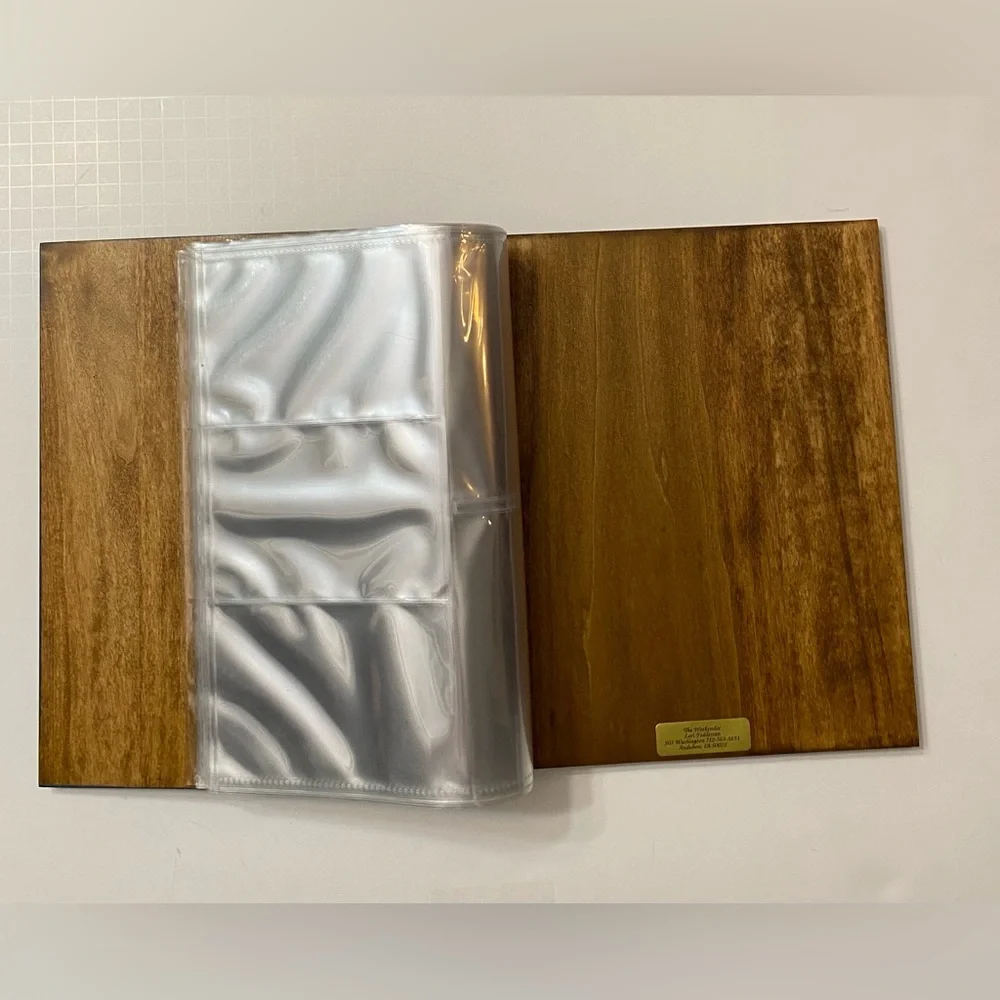 Vintage wood snapshots “ Memories are made Today” blank album for photography.